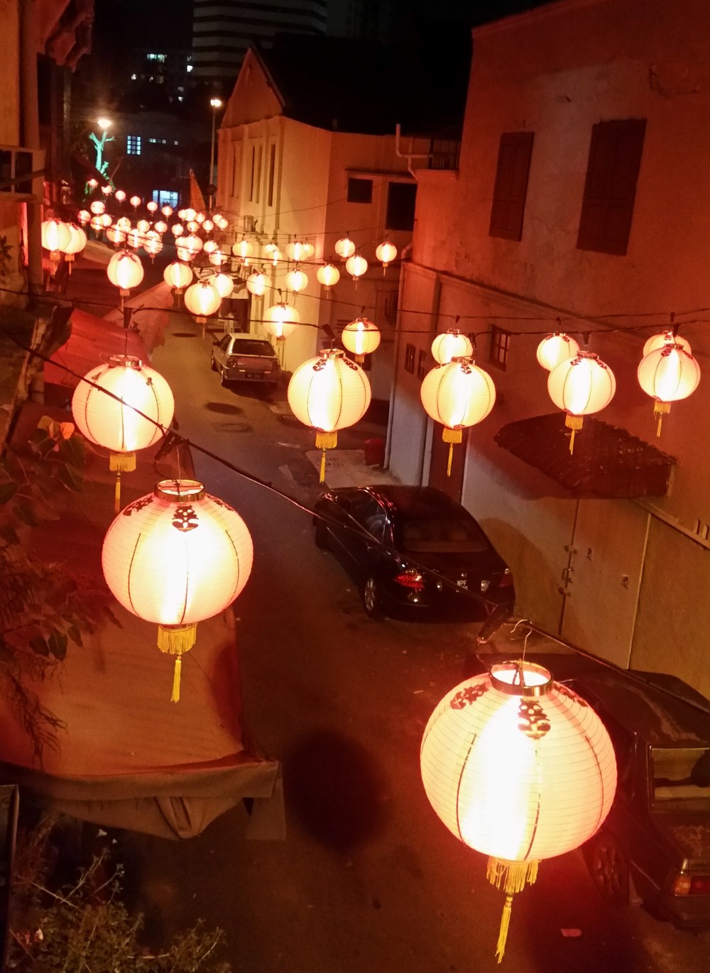 Quartier de Chinatown, vue de notre chambre d'hôtel